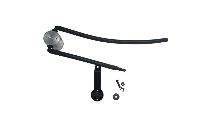 J&L 86-93 Ford Mustang 5.0 302 Passenger Side Oil Separator 3.0 - Clear Anodized - GTR Auto