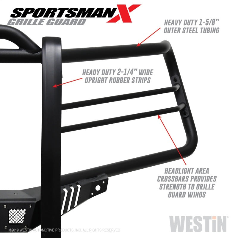 Westin 19-21 Chevy 1500 Sportsman X Grille Guard - Textured Black (Excl. 2019 Silverado LD) - GTR Auto