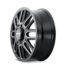 Load image into Gallery viewer, Mayhem 8107D Cogent Dually 22x8.25 / 8x200 BP / 115mm Offset / 142mm Hub Black w/Milled Spokes Wheel - GTR Auto