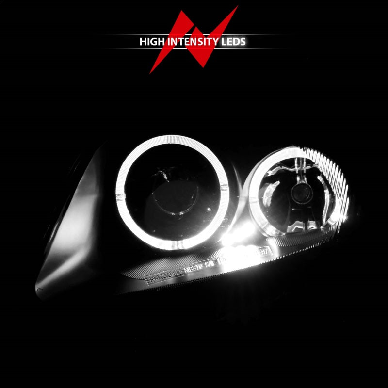 ANZO 2000-2005 Mitsubishi Eclipse Projector Headlights w/ Halo Black - GTR Auto