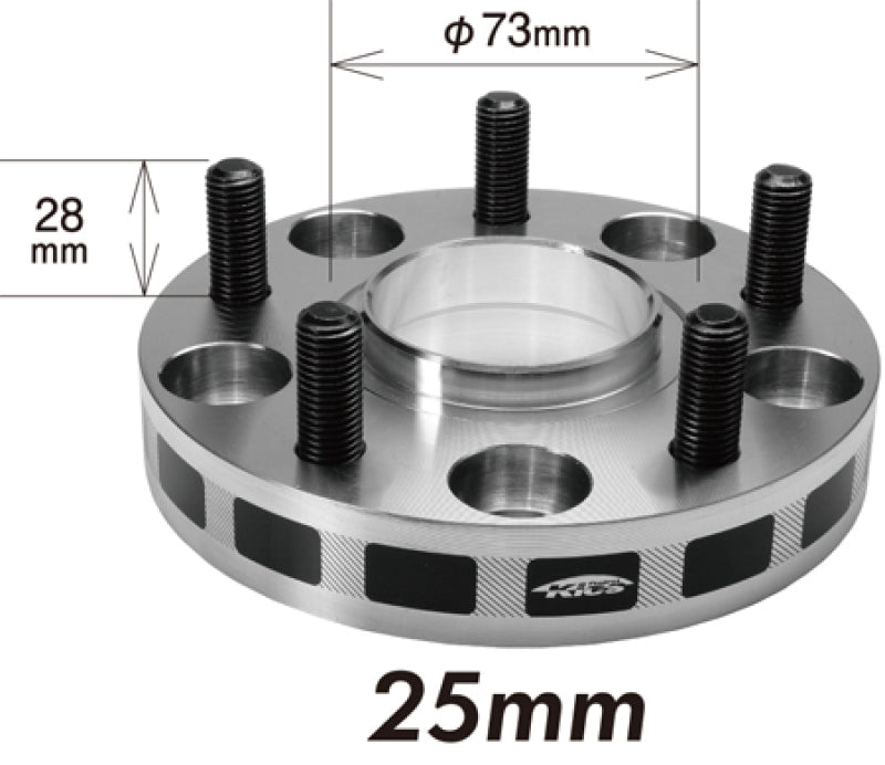 Project Kics 25mm Thick 12x1.50 67mm Hub 5x114.3 Wide Tread Spacers