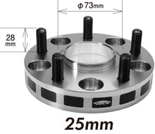 Load image into Gallery viewer, Project Kics 25mm Thick 12x1.50 67mm Hub 5x114.3 Wide Tread Spacers