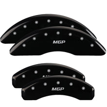 Load image into Gallery viewer, MGP 4 Caliper Covers Engraved Front &amp; Rear MGP Black Finish Silver Characters 2011 BMW 750Li - GTR Auto