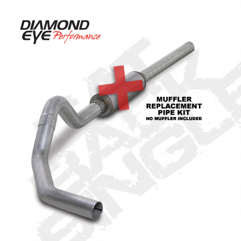 Diamond Eye KIT 4in Catback MFLR RPLCMENT PIPE Single AL: 2004.5-2007.5 DODGE CUMMINS 600 - GTR Auto