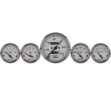 Load image into Gallery viewer, Autometer Silver 5 Pc Kit Box w/ Mech. Speedo / Elec Oil Press / Water Temp / Volt / Fuel Level 1901