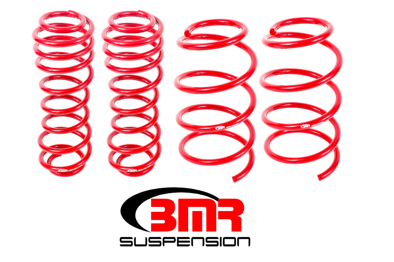 BMR 05-14 S197 Mustang GT Drag Version Lowering Springs (Set Of 4) - Red - GTR Auto