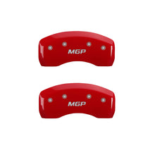 Load image into Gallery viewer, MGP 4 Caliper Covers Engraved Front &amp; Rear MGP Red finish silver ch - GTR Auto