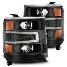 Load image into Gallery viewer, AlphaRex 16-18 Chevy 1500HD LUXX LED Proj Headlights BK w/Seq Actvn Light / SeqSig (Req PN 810023) - GTR Auto
