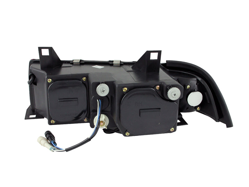 ANZO 1992-1998 BMW 3 Series E36 Projector Headlights w/ Halo Black G2 1 pc - GTR Auto