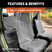 Load image into Gallery viewer, Curt Seat Defender 58in x 23in Removable Waterproof Grey Bucket Seat Cover