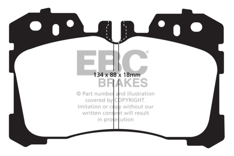 EBC 07+ Lexus LS460 4.6 Redstuff Front Brake Pads - GTR Auto