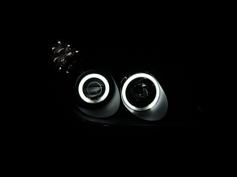 ANZO 2002-2003 Lexus Es300 Projector Headlights w/ Halo Black - GTR Auto
