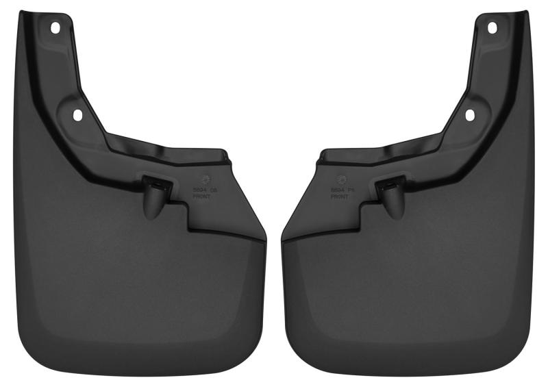 Husky Liners 16-22 Toyota Tacoma w/ OE Fender Flares Custom Molded Front Mud Guards - Black - GTR Auto