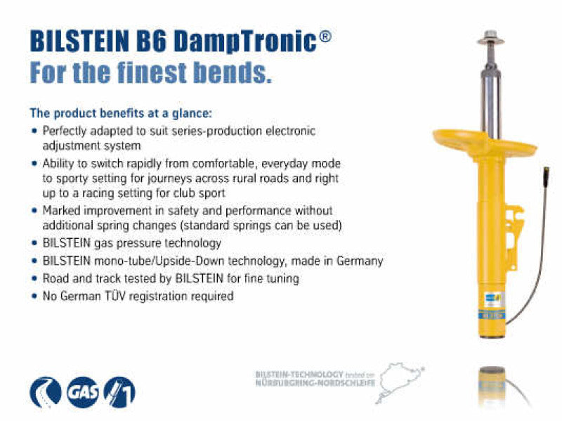 Bilstein B6 (DampTronic) 2015 BMW M3/M4 Front Left Monotube Strut Assembly - GTR Auto