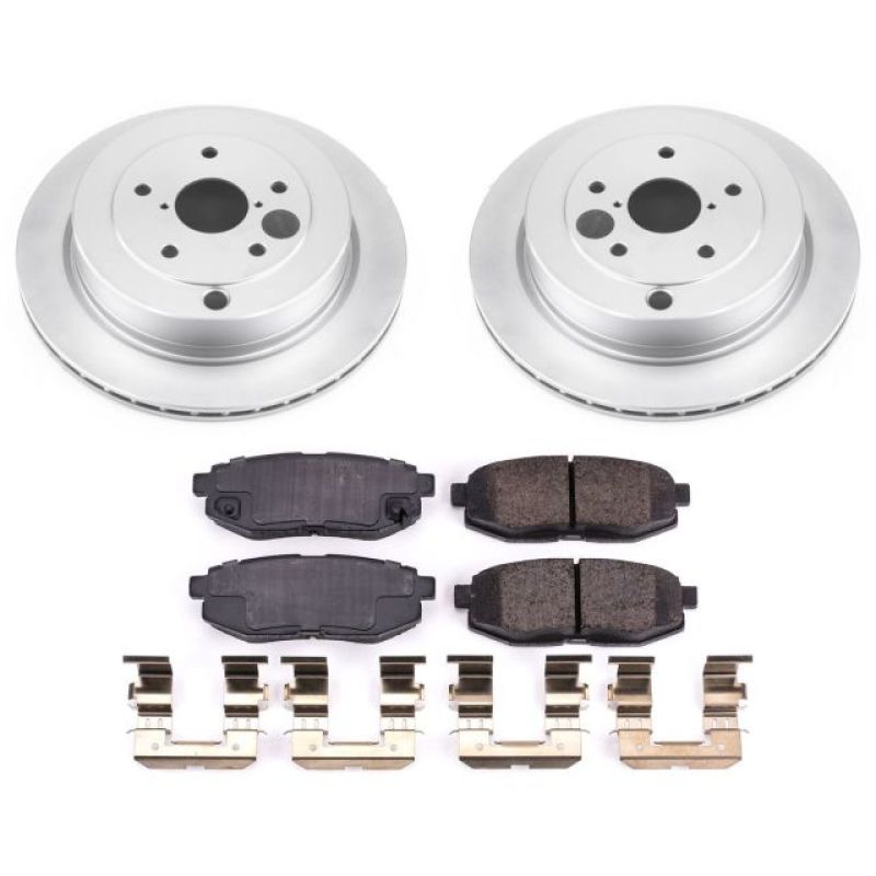 Power Stop 06-07 Subaru B9 Tribeca Rear Z17 Evolution Geomet Coated Brake Kit CRK4645