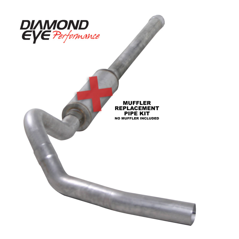 Diamond Eye KIT 4in Catback Single MFLR RPLCMENT PIPE AL CHEVY/GMC 6.6L 2500/3500 2006-2007.5 - GTR Auto
