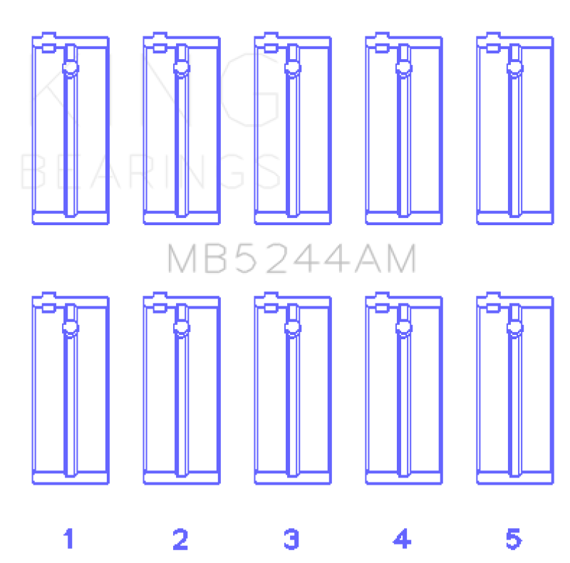 King Honda 91CI/1.5L D15A2/D15A3/D15B1/D15B2/D15B7/D15B8/D15Z1 Main Bearing Set - Size STD - GTR Auto