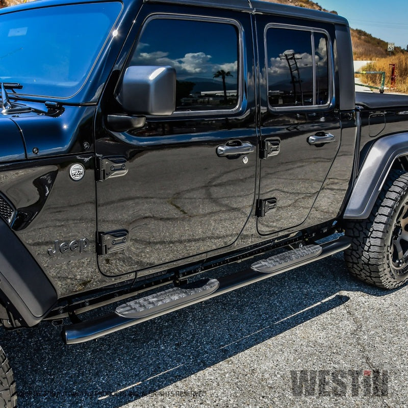 Westin 20-22 Jeep Gladiator PRO TRAXX 4 Oval Nerf Step Bars - Black - GTR Auto
