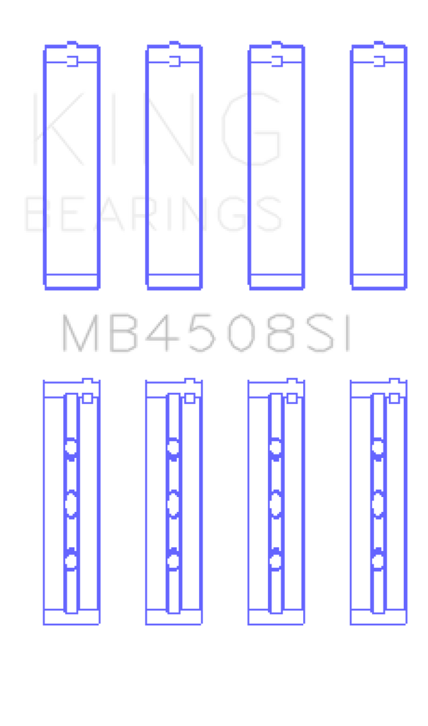 King Engine Bearings Acura J30A/J32A/J35A/J35Z Performance Main Bearing Set - Size STD