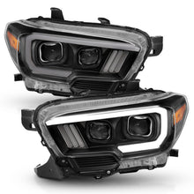 Load image into Gallery viewer, ANZO 2016-2017 Toyota Tacoma Projector Headlights w/ Plank Style Switchback Black w/ Amber w/ DRL - GTR Auto