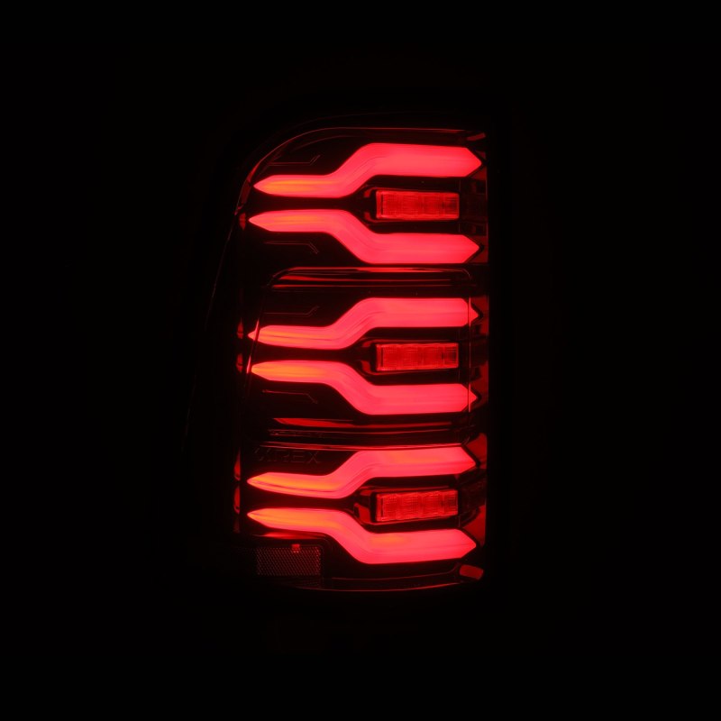 AlphaRex 19-21 Dodge Ram 1500 Luxx-Series LED Tail Lights Black/Red w/Activ Light/Seq Signal - GTR Auto
