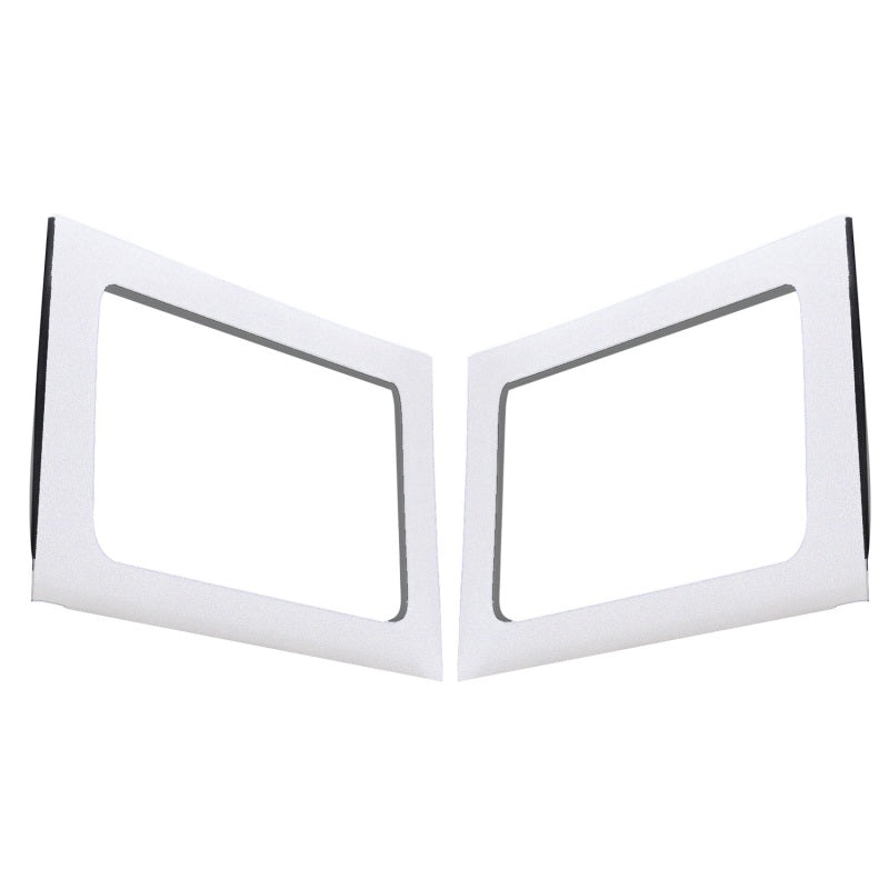 DEI 11-18 Jeep Wrangler JK 4-Door Boom Mat Rear Side Window Trim - 2 Piece - White - GTR Auto
