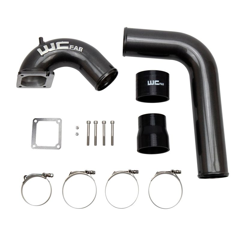 Wehrli 03-07 Dodge 5.9L Cummins 3.5in Intake Horn & Driver Side Intercooler Pipe Kit - Gloss White - GTR Auto