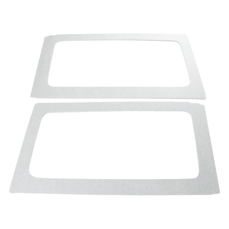 DEI 11-18 Jeep Wrangler JK 2-Door Boom Mat Rear Side Window Trim - 2 Piece - White - GTR Auto