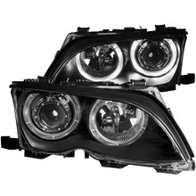 Load image into Gallery viewer, ANZO 2002-2005 BMW 3 Series E46 Projector Headlights w/ Halo Black - GTR Auto