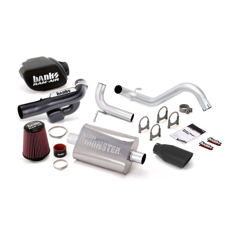 Banks Power 12-15 Jeep 3.6L Wrangler (All) 2dr Stinger Sys (no AutoMind) - SS Single Exh w/ Blk Tip - GTR Auto