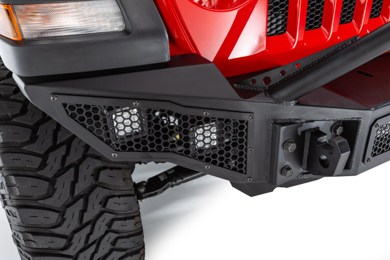 Go Rhino 07-20 Jeep Wrangler JL/JLU/JK/JKU/Gladiator JT Rockline Full Width Bumper w/ Overrider - GTR Auto