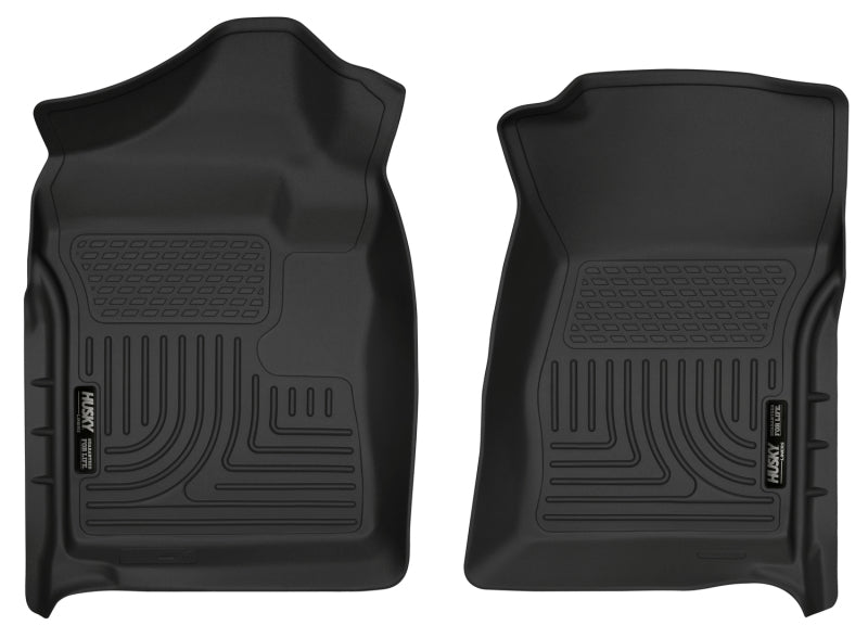 Husky Liners 07-12 Chevrolet Silverado/GMC Sierra Regular Cab WeatherBeater Black Floor Liners - GTR Auto
