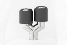 Load image into Gallery viewer, MBRP Universal Carbon Fiber Dual Tip 4in OD/2.5in Inlet PT5177CF