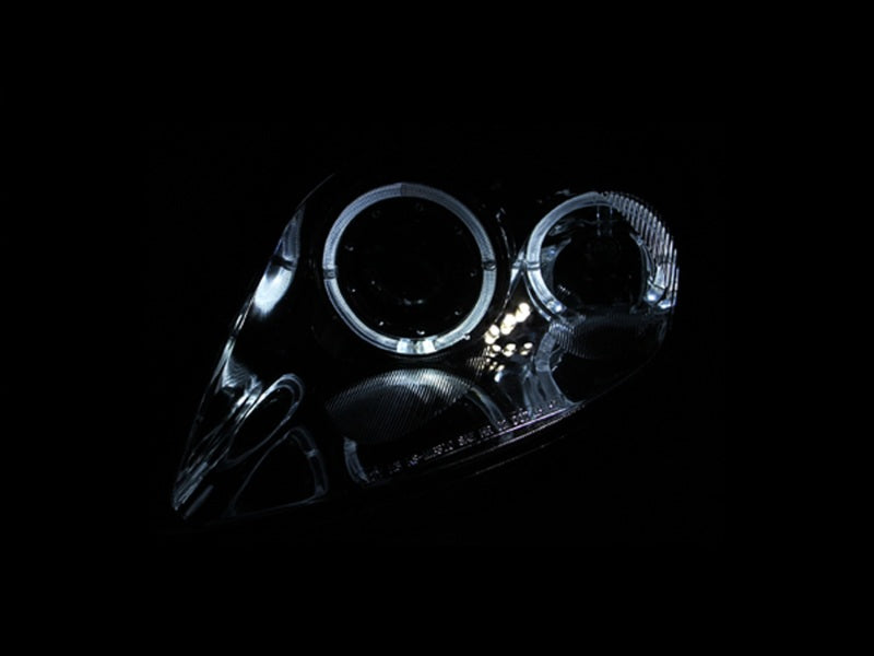 ANZO 2000-2005 Mitsubishi Eclipse Projector Headlights w/ Halo Black - GTR Auto