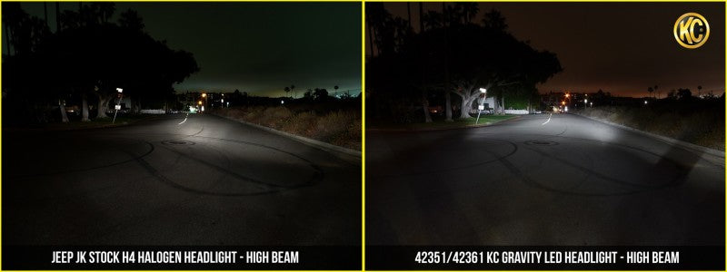 KC HiLiTES 07-18 Jeep JK (Not for Rubicon/Sahara) 7in. Gravity LED DOT Headlight (Pair Pack System) - GTR Auto