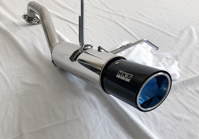 HKS Hi-Power Muffler 2014+ Honda Fit Sport GK5 w/ Carbon Tips - GTR Auto