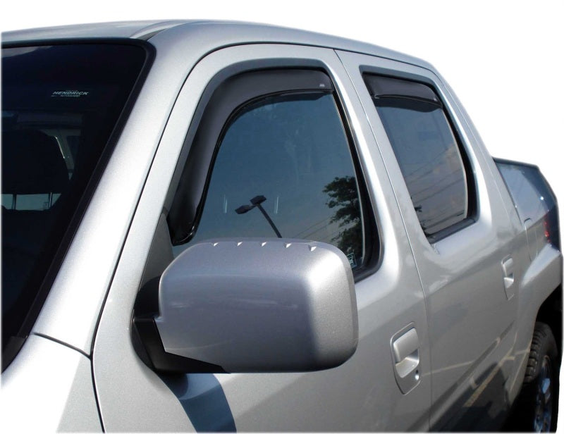 AVS 06-14 Honda Ridgeline Ventvisor In-Channel Front & Rear Window Deflectors 4pc - Smoke - GTR Auto