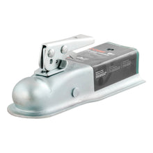 Load image into Gallery viewer, Curt 2in Straight-Tongue Coupler w/Posi-Lock (2-1/2in Channel 3500lbs Zinc)