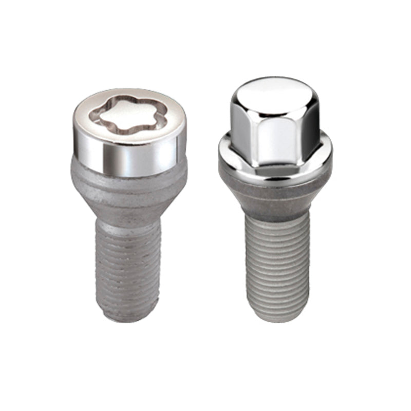 McGard 5 Lug Hex Install Kit w/Locks (Cone Seat Bolt) M14X1.5 / 17mm Hex / 30.5mm Shank L. - Chrome - GTR Auto