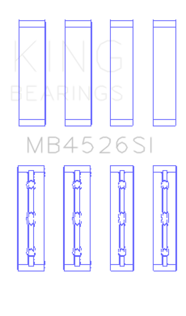 King Engine Bearings Toyota 1GR-FE (Size +0.25mm) Crankshaft Main Bearing Set GMB4526SI0.25