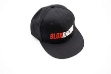 Load image into Gallery viewer, BLOX Racing Snapback Cap Black with Red and White Logo - BLOX Racing - New Style Flat Bill