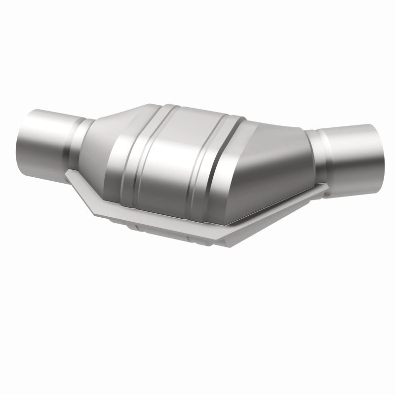 MagnaFlow Universal Catalytic Converter 2in Inlet/Outlet Angled Offset/Center Oval (California)