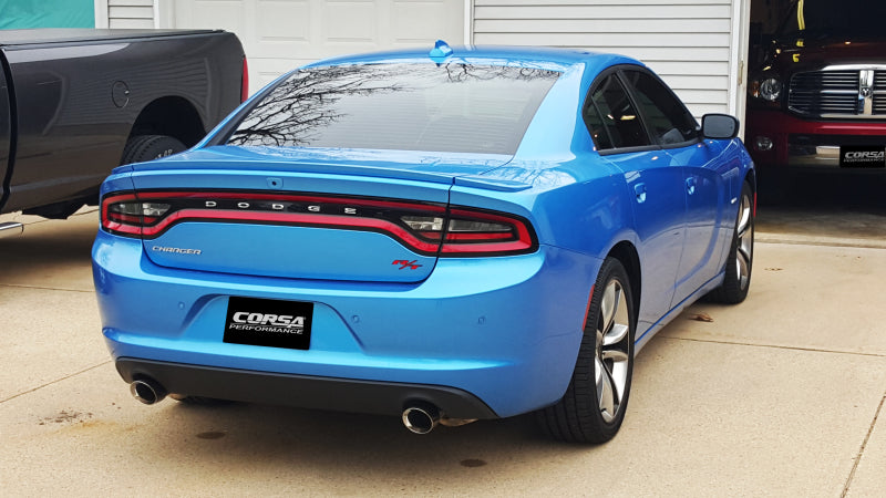 Corsa 2015-2016 Dodge Charger R/T w/ Pursuit Valance 2.5in Inlet / 4in Outlet Polished Tip Kit - GTR Auto