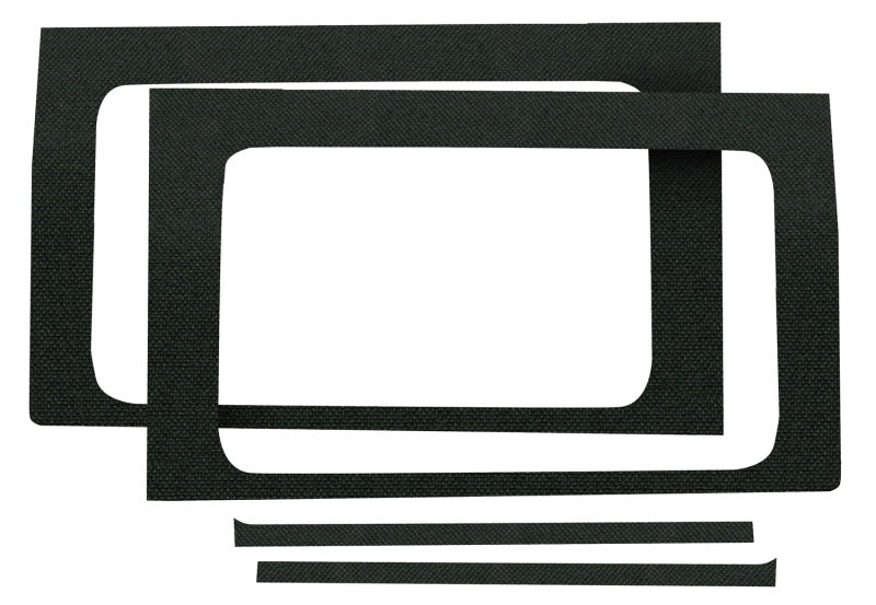 DEI 18-23 Jeep Wrangler JL 2-Door Boom Mat Rear Side Window Trim - 2 Piece - Black - GTR Auto