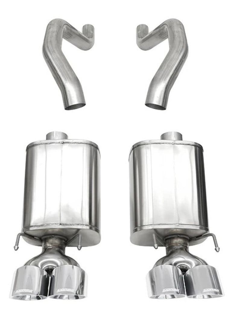 Corsa 06-13 Chevy Corvette C6 Z06 7.0L / 09-13 ZR1 6.2L Polished Axle-Back Exhaust w/4.5in Twin Tips - GTR Auto