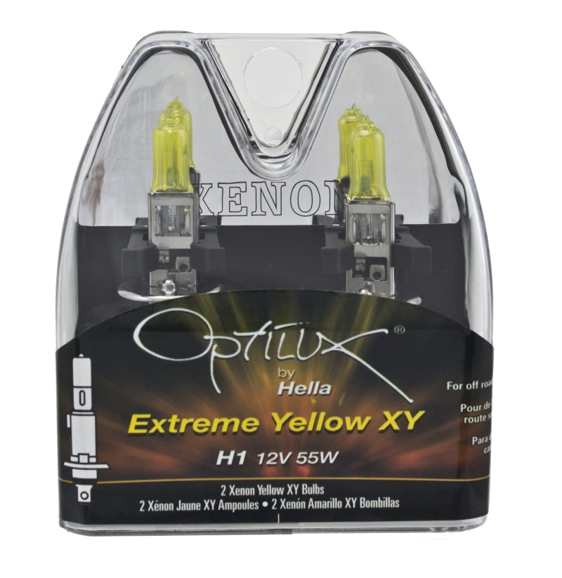 Hella Optilux H1 12V/55W XY Yellow Bulb - GTR Auto