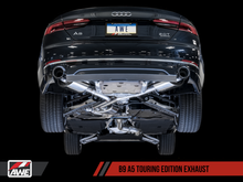 Load image into Gallery viewer, AWE Tuning Audi B9 A5 Touring Edition Exhaust Dual Outlet - Diamond Black Tips (Includes DP) - GTR Auto