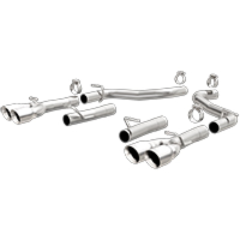 MagnaFlow Axle-Back, SS, 2.5in, Quad Split Rear 3.5in Tip 2015 Dodge Challenger 3.6L V6 - GTR Auto