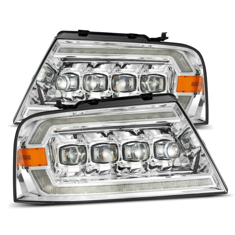 AlphaRex 04-08 Ford F150 / 06-08 Lincoln Mark LT NOVA LED Proj Headlights Chrome w/Activ Light/Seq - GTR Auto
