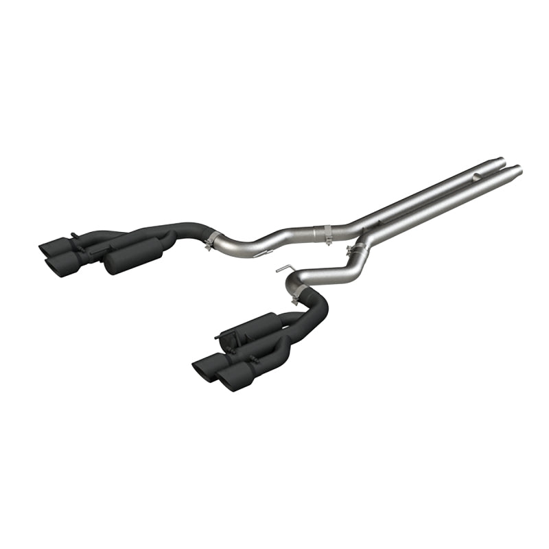 MBRP 18-19 Ford Mustang GT 5.0 3in Cat Back Quad Tip Race Version - Black - GTR Auto
